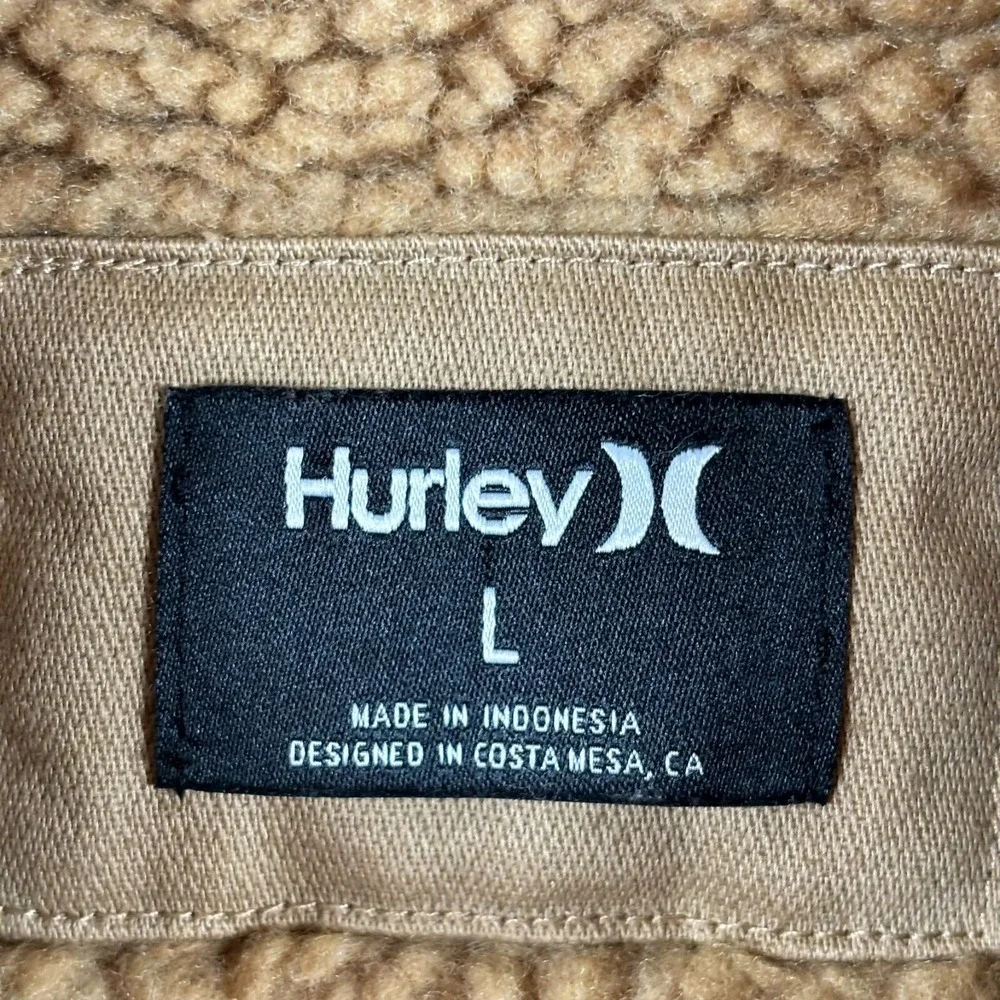 Hurley Military Sherpa Jacket Men's Large Beechtree Canvas Chore Barn Coat